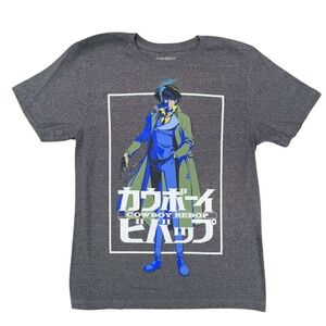 Cowboy Bebop T-Shirt Anime Spike‎ Spiegel Sunrise Funimation Gray Medium NEW
